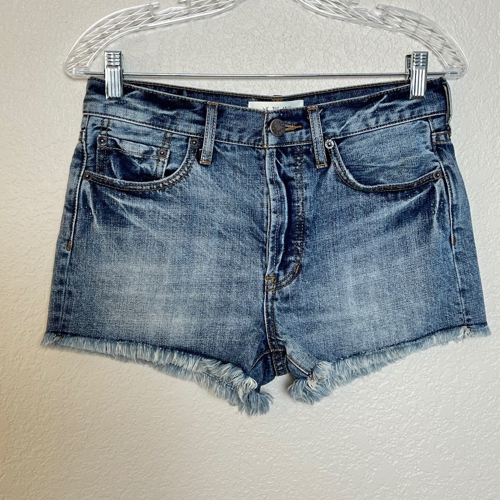 We The Free Distressed Cut-Off Button Fly Jean Shorts